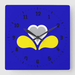 Flag of Brussels, Belgium Square Wall Clock Quadratische Wanduhr