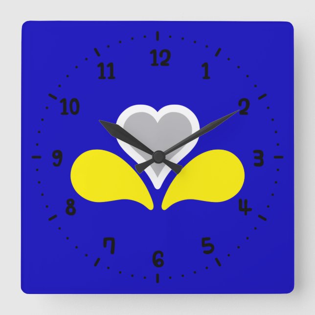 Flag of Brussels, Belgium Square Wall Clock Quadratische Wanduhr (Vorderseite)