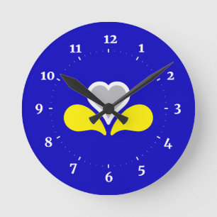 Flag of Brussels, Belgium Square Wall Clock Runde Wanduhr