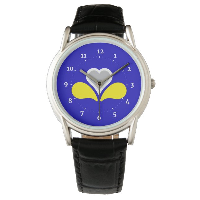 Flag of Brussels, Belgium Wrist Watch Armbanduhr (Vorderseite)