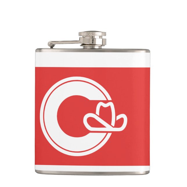 Flag of Calgary, Alberta Flask Flachmann (Vorderseite)
