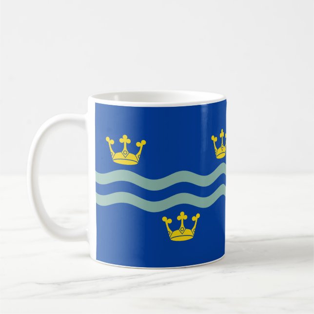 Flag of Cambridgeshire Coffee Mug Kaffeetasse (Links)
