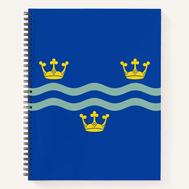Flag of Cambridgeshire (UK Landkreis) Notebook Notizbuch (Vorderseite)
