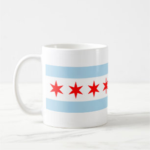 Flag of Chicago, Illinois Coffee Mug Kaffeetasse