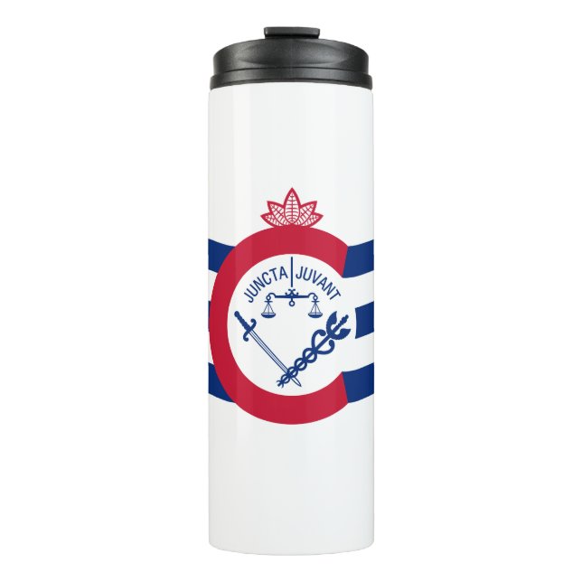 Flag of Cincinnati, Ohio Thermal Tumbler Thermosbecher (Vorderseite)