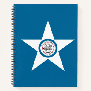 Flag of city Houston, Texas Notebook Notizbuch