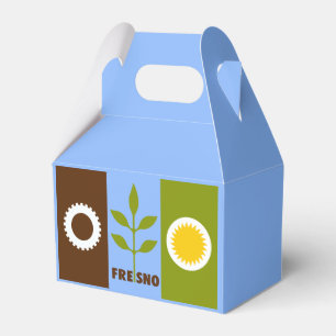 Flag of city of Fresno, California Favor Box Geschenkschachtel
