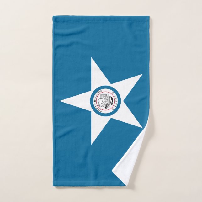 Flag of city of Houston, Texas Hand Towel Handtuch (Handtuch)