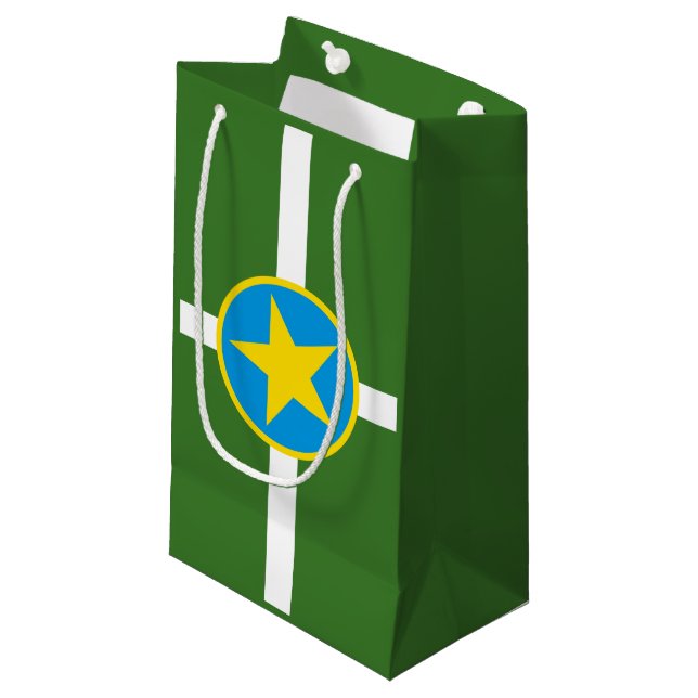 Flag of city of Jackson, Mississippi Small Gift Ba Kleine Geschenktüte (Vorderseite Schrägansicht)