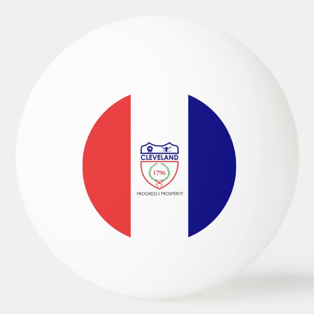 Flag of Cleveland, Ohio Ping Pong Ball Tischtennisball (Vorderseite)
