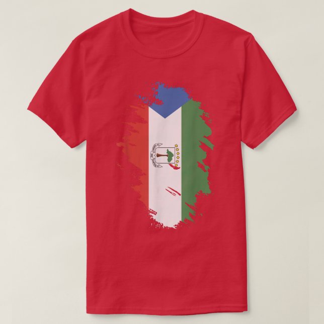 Flag of Equatorial Guinea  Tee Tees T  T  (Design vorne)