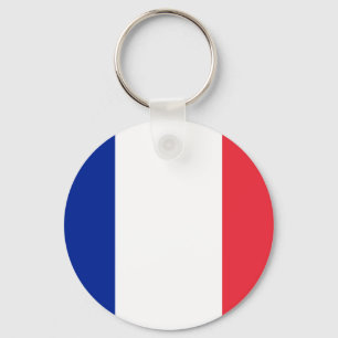 Flag of France; French Flag, Drapeau de la France Schlüsselanhänger