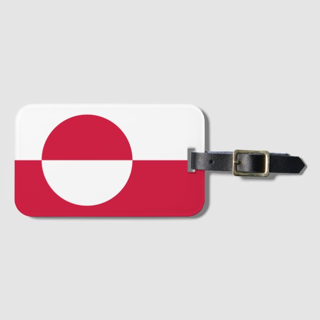 Flag Of Greenland Gepäckanhänger (Vorderseite (Horizontal))