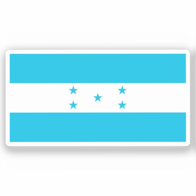 Flag of Honduras custom-cut  Aufkleber (Vorderseite)