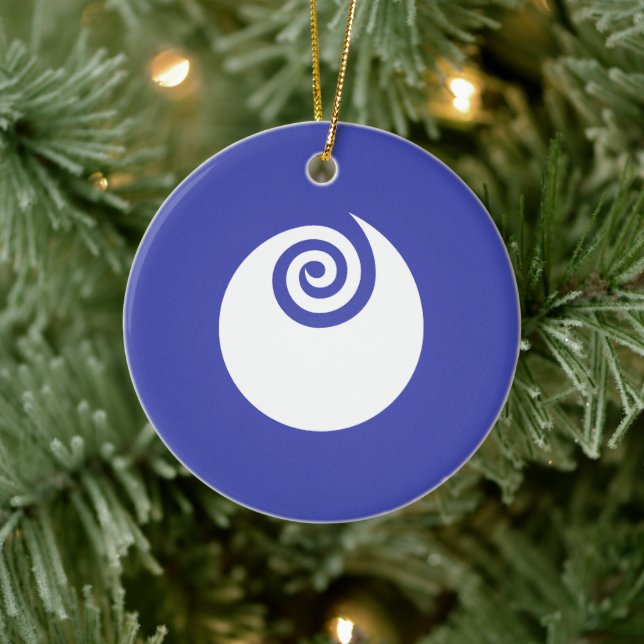 Flag of Ibaraki Prefecture, Japan Keramik Ornament (Baum)