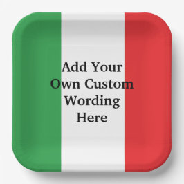 Flag of Italy Buon Compleanno or Anniversario Pappteller