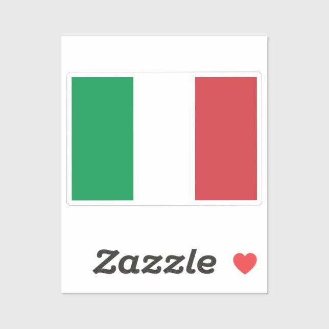 Flag of Italy custom-cut  Aufkleber (Blatt)