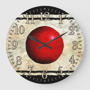 Flag of Japan Nippon Patriotic Art Wall Clock Große Wanduhr