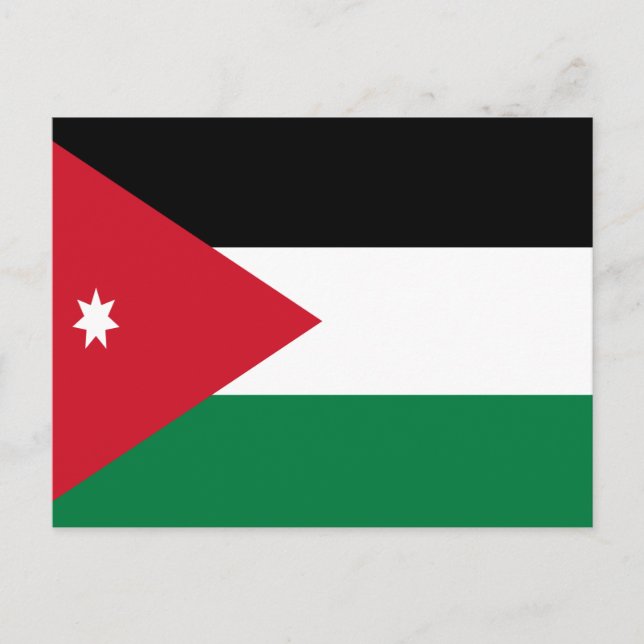 Flag of Jordan Postkarte (Vorderseite)