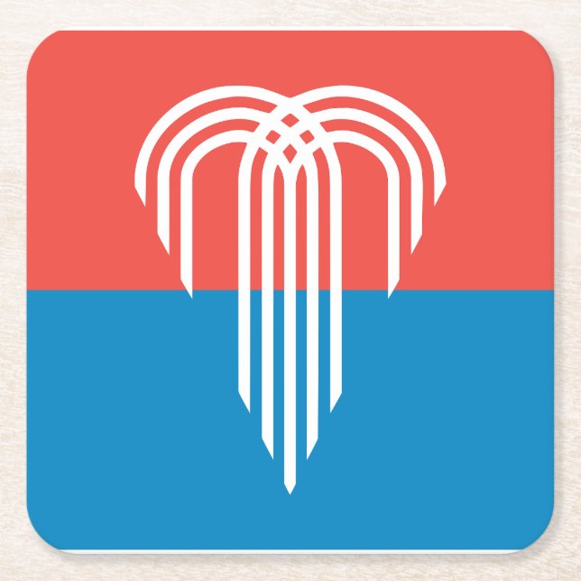 Flag of Kansas City, Missouri Rechteckiger Pappuntersetzer (Vorderseite)