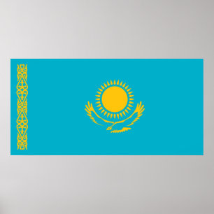 Flag of Kazakhstan Poster