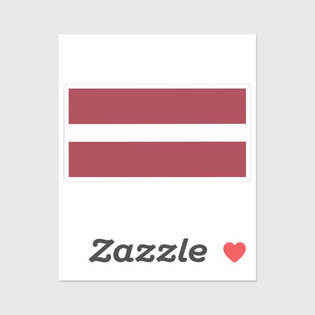 Flag of Latvia custom-cut  Aufkleber (Blatt)