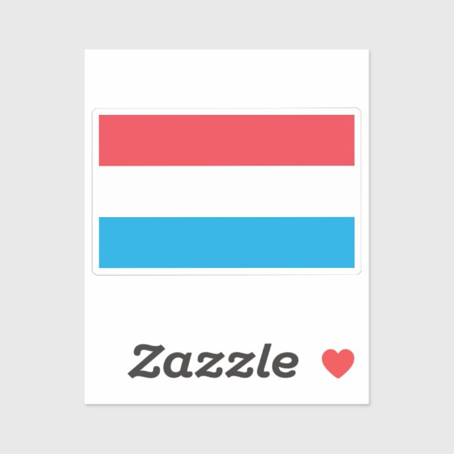 Flag of Luxembourg custom-cut  Aufkleber (Blatt)