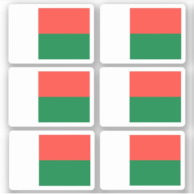 Flag of Madagascar - a collection Aufkleber (Vorderseite)