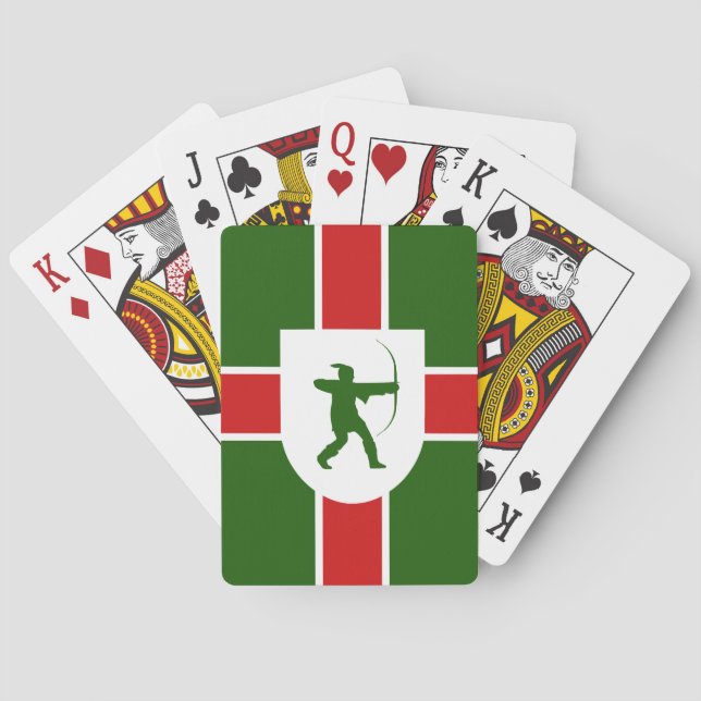 Flag of Nottinghamshire Playing Cards Spielkarten (Rückseite)