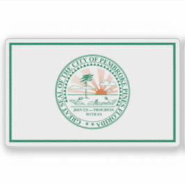 Flag of Pembroke Pines, Florida, USA Aufkleber