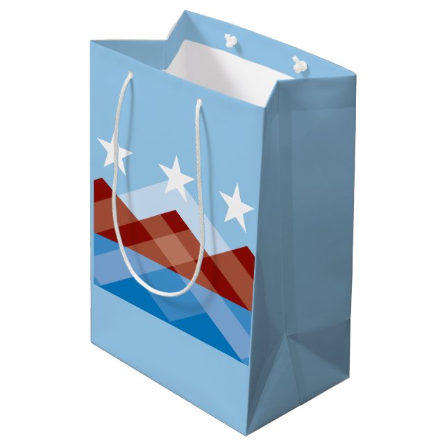 Flag of Peoria, Arizona Mittlere Geschenktüte (Rückseite Schrägansicht)