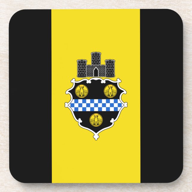 Flag of Pittsburgh, Pennsylvania Getränkeuntersetzer (Vorderseite)