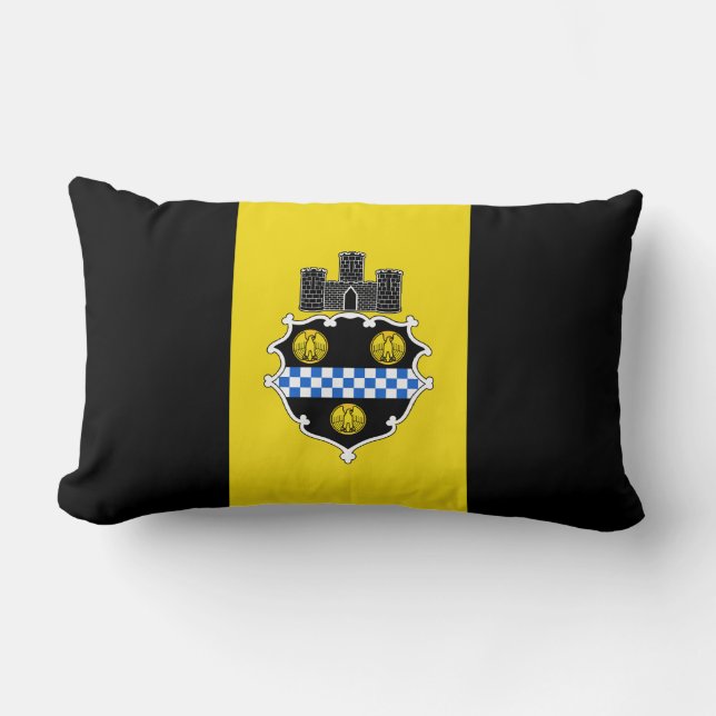 Flag of Pittsburgh, Pennsylvania Lumbar Pillow Lendenkissen (Vorderseite)