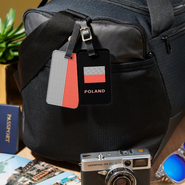 Flag of Poland Luggage Tag Gepäckanhänger (Vorderseite & Rückseite)