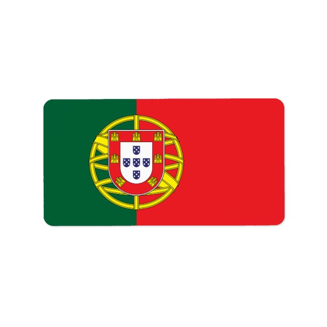 Flag of Portugal Adressaufkleber (Vorne)