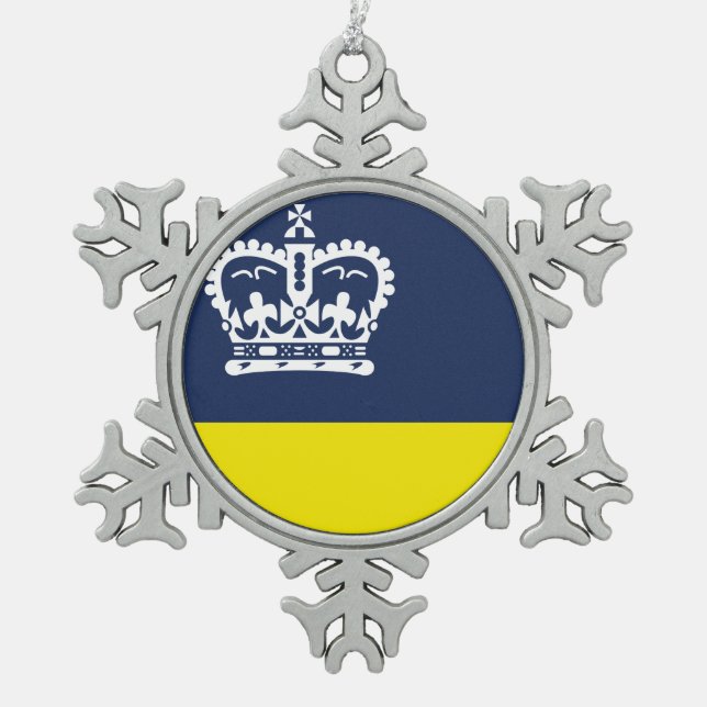 Flag of Regina, Schneeflocken Zinn-Ornament (Vorderseite)