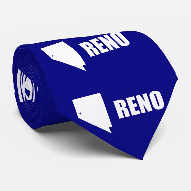 Flag of Reno, Nevada Tie Krawatte (Gerollt)