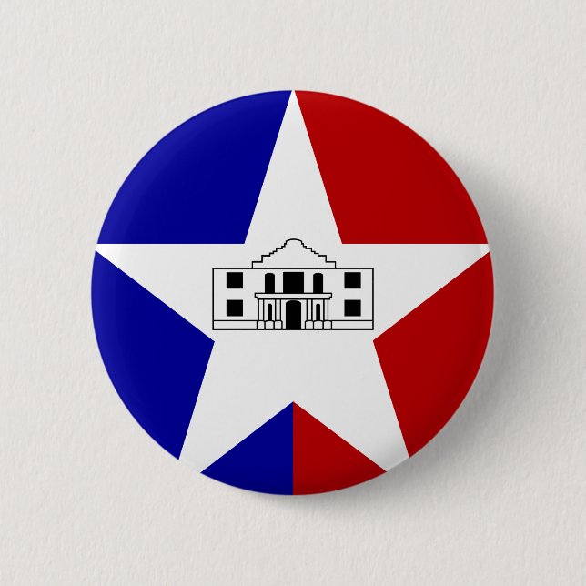 Flag of San Antonio, Texas Button (Vorderseite)