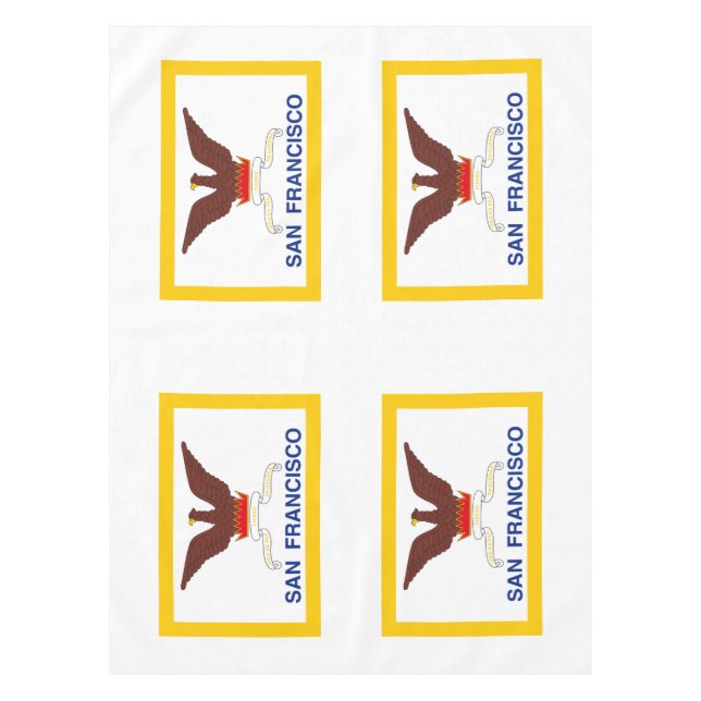 Flag of San Francisco, California Tablecloth Tischdecke (Vorderseite)