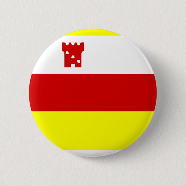 Flag of Santa Barbara, California Pinback Button (Vorderseite)