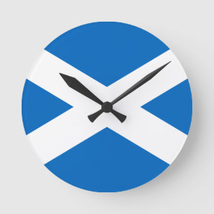 Flag of Scotland Wall Clock Runde Wanduhr