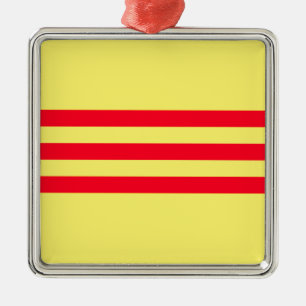 Flag of South Vietnam Silbernes Ornament