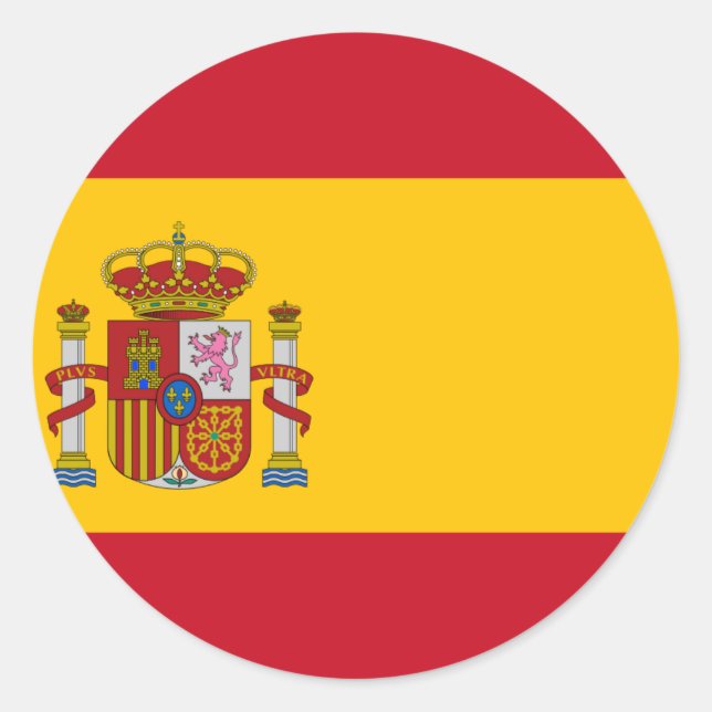 Flag of Spain - Bandera de España - Spanish Flag Runder Aufkleber