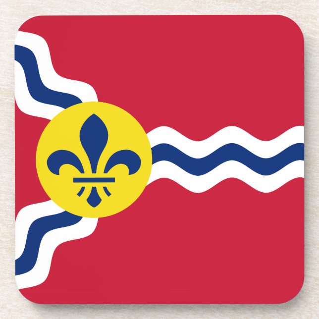 Flag of St. Louis, Missouri Beverage Coaster Getränkeuntersetzer (Vorderseite)