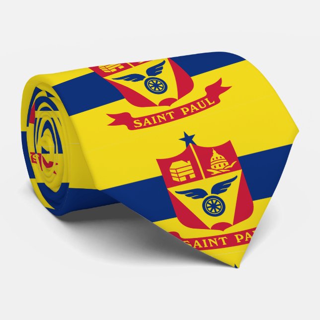 Flag of St. Paul, Minnesota Tie Krawatte (Gerollt)