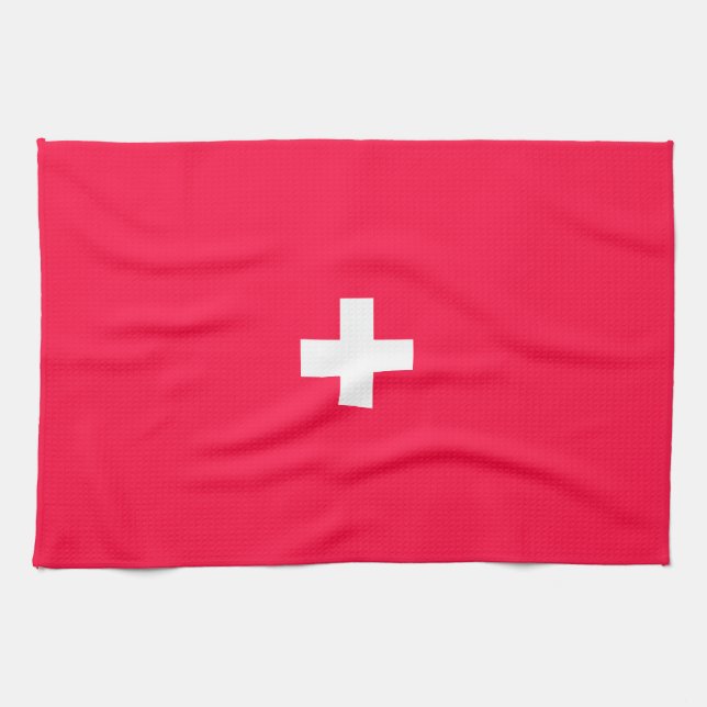 Flag of Switzerland modified – Schweiz – Suisse Geschirrtuch (Horizontal)