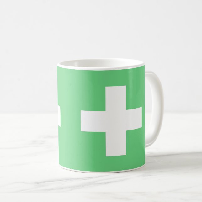 Flag of Switzerland modified – Schweiz – Suisse Kaffeetasse (VorderseiteRechts)