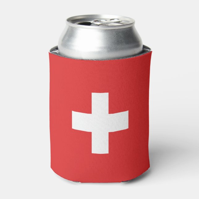 Flag of Switzerland – Schweiz – Suisse – Svizzera Dosenkühler (Kanne Vorderseite)