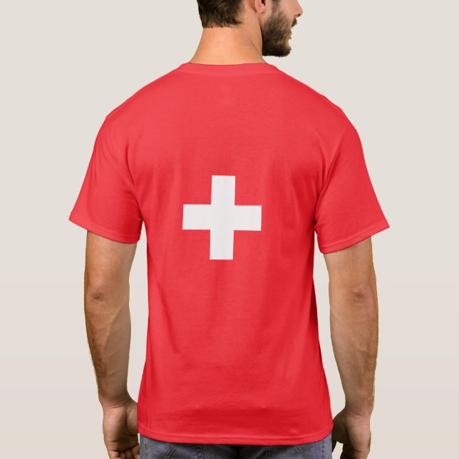 Flag of Switzerland – Schweiz – Suisse – Svizzera T-Shirt (Rückseite)