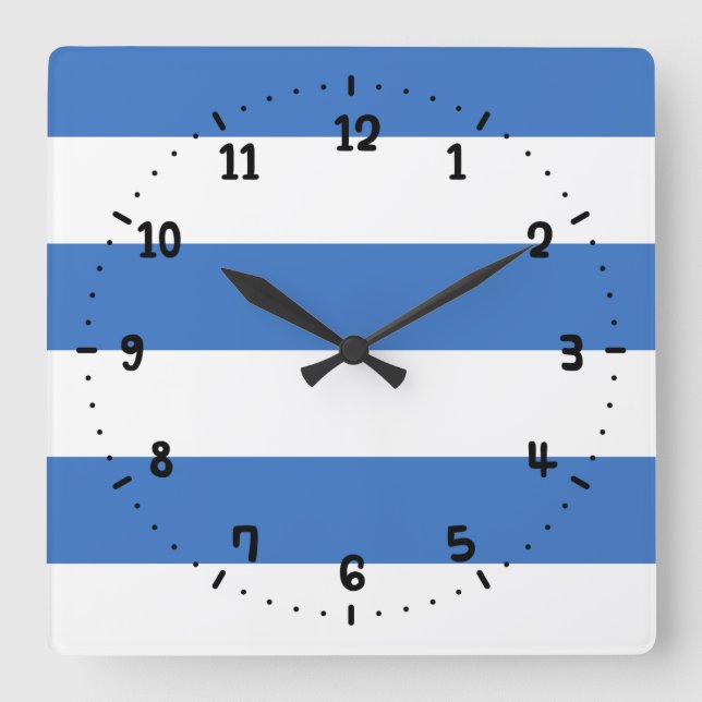 Flag of Tallinn, Estonia Square Wall Clock Quadratische Wanduhr (Vorderseite)